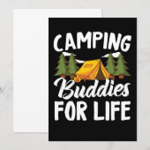 Carte De Remerciements Happy Camper Camping Buddies For Life (Devant / Derrière)