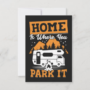 Carte De Remerciements Happy Camper Home Est Là Où Vous Le Garez