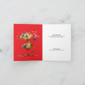 Carte De Remerciements Happy Easter Whimsical Easter Chicken Illustration (Intérieur)