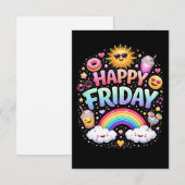 Carte De Remerciements Happy Friday (Devant / Derrière)