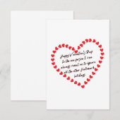 Carte De Remerciements Happy Funny Valentines Day cadeau citations sarcas (Devant / Derrière)