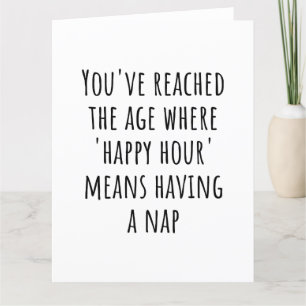 Carte De Remerciements "Happy Hour" Signifie Nap Time - Drôle Retraite