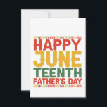 Carte De Remerciements Happy JuneTeenth Father's Day Black History Month<br><div class="desc">funny, gift, birthday, juneteenth, father, dad, history, month, daddy</div>