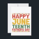 Carte De Remerciements Happy JuneTeenth Father's Day Black History Month<br><div class="desc">funny, gift, birthday, juneteenth, father, dad, history, month, daddy</div>
