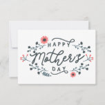 Carte De Remerciements happy mothers day lettering<br><div class="desc">Un design merveilleux qui est parfait comme un cadeau pour maman chère. Que ce soit un anniversaire ou la fête des mères,  donnez à votre mère quelque chose de bien.</div>