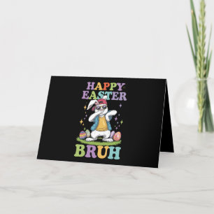 Carte De Remerciements Happy Pâques Bruh Dabbing Bunny Lapin Bro