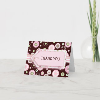Carte De Remerciements Happy Pink Dots