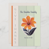 Carte De Remerciements Happy Thanksgiving (Devant / Derrière)