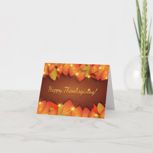 Carte De Remerciements Happy Thanksgiving (Devant)