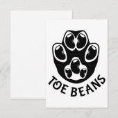 Carte De Remerciements Haricots - Haricots noirs (Devant / Derrière)