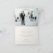 Carte De Remerciements HARMONIE Terracotta Mariage Photo (Intérieur)