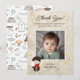 Carte De Remerciements HARRY POTTER™ Caractère Arc magique Anniversaire