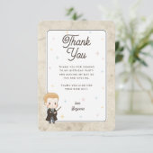 Carte De Remerciements Harry Potter Chibi Draco Malfoy Magicien Anniversa (Debout devant)