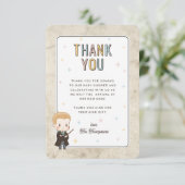 Carte De Remerciements Harry Potter Chibi Draco Malfoy Wizard Baby Shower (Debout devant)