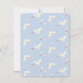 Carte De Remerciements Harry Potter Hedwig Blue Stripe Baby Shower (Dos)