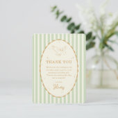 Carte De Remerciements Harry Potter Hedwig Rayure Verte Anniversaire (Debout devant)