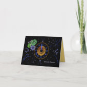 Carte De Remerciements Hazel Midnight Clock (Devant)