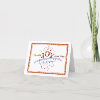 Carte De Remerciements "He Will Joy"...Citation de la Bible avec des note