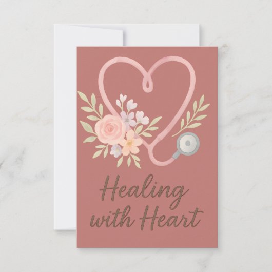 Carte De Remerciements Healing with heart (Devant)