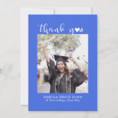 Carte De Remerciements Heart Calligraphy Script Graduation (Devant)