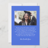 Carte De Remerciements Heart Calligraphy Script Graduation (Dos)