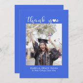 Carte De Remerciements Heart Calligraphy Script Graduation (Devant / Derrière)