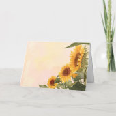 Carte De Remerciements Hello Sunshine Watercolor Sunflower Notecards (Dos)