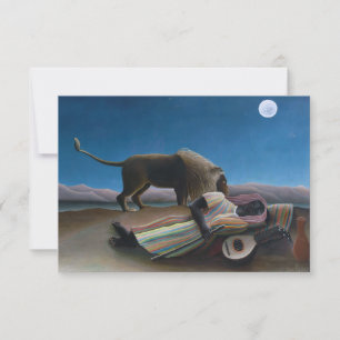 Carte De Remerciements Henri Rousseau - La Bohémienne endormie