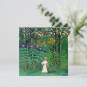 Carte De Remerciements Henri Rousseau - Une femme marche dans une forêt e (Debout devant)