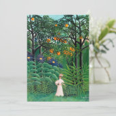 Carte De Remerciements Henri Rousseau - Une femme marche dans une forêt e (Debout devant)