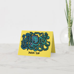 Carte De Remerciements Henry the Happy Octopus Thank You Cards