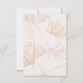 Carte De Remerciements Herbe de Pampas Bohème Fleurie Terre Cuite Rose (Dos)