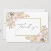 Carte De Remerciements Herbe des Pampas (Devant)