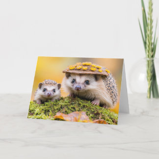 Carte De Remerciements Hérisson Animal Sauvage Aimant dans la Nature