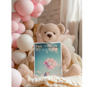 Carte De Remerciements Hérisson mignon avec ballons d'anniversaire, perso