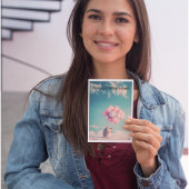 Carte De Remerciements Hérisson mignon avec ballons d'anniversaire, perso