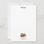 Carte De Remerciements Hérisson Mignon Champignon Forêt Animaux Enfants (Devant)