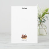 Carte De Remerciements Hérisson Mignon Champignon Forêt Animaux Enfants (Debout devant)