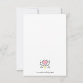 Carte De Remerciements Hérisson Peint Avec Fleurs (Dos)