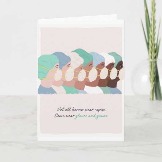 Carte de remerciements Héros de première ligne (Devant)