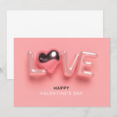 Carte De Remerciements Heureuse Sainte-Valentin (Devant / Derrière)