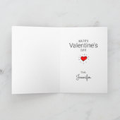 Carte De Remerciements Heureuse Sainte-Valentin | Visage de chien | Ajout (Intérieur)