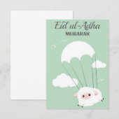 Carte De Remerciements Heureux Adha Eid (Devant / Derrière)