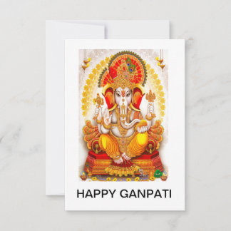 CARTE DE REMERCIEMENTS HEUREUX GANPATI