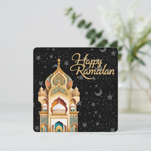 Carte De Remerciements heureux Ramadan (Debout devant)