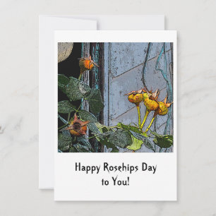 Carte De Remerciements Heureux Rosehips pour vous !Carte de voeux