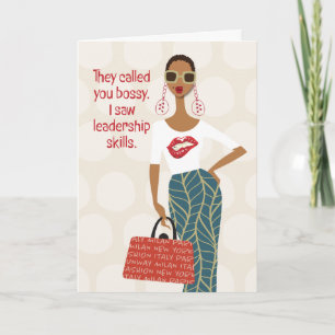 Carte De Remerciements Hey Gurl Hey - Ils t'ont appelé bossy