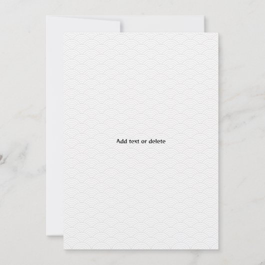 Carte De Remerciements Hibachi Thème Anniversaire Chef privé Parti japona (Dos)