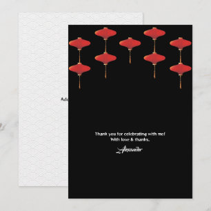 Carte De Remerciements Hibachi Thème Anniversaire Chef privé Parti japona