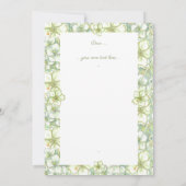 Carte De Remerciements Hibiscus & dentelle BLANC (Dos)